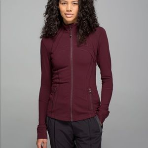 Lululemon long define jacket in burgundy